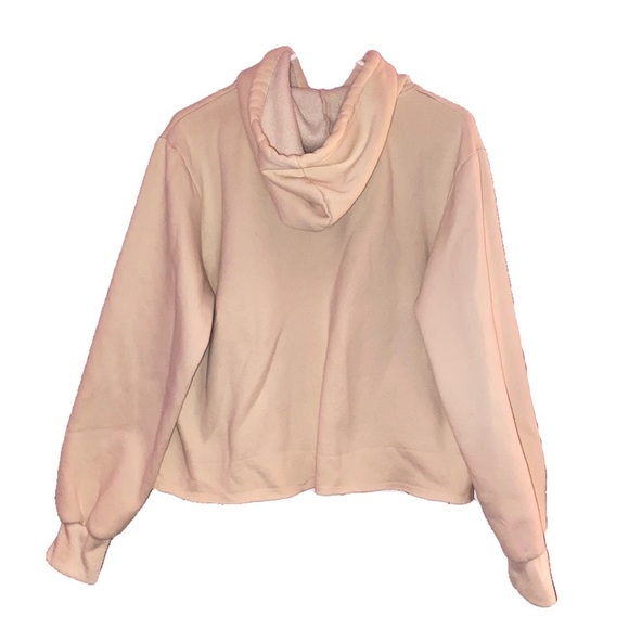 beige self cropped nasa hoodie - Picture 3 of 4